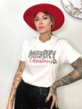 T-shirt Merry Christimas White